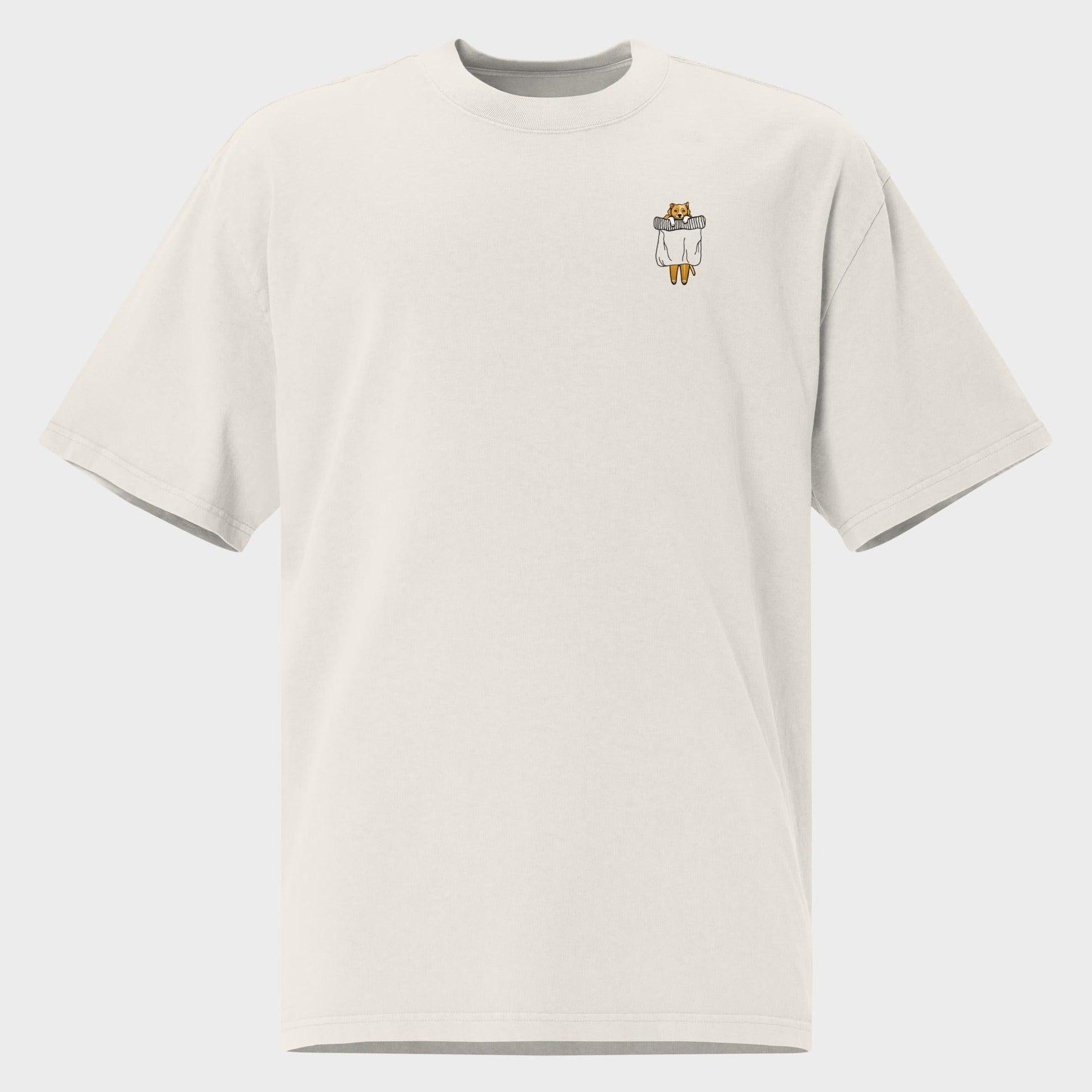 Hanging Pocket Dog - Oversized T-Shirt