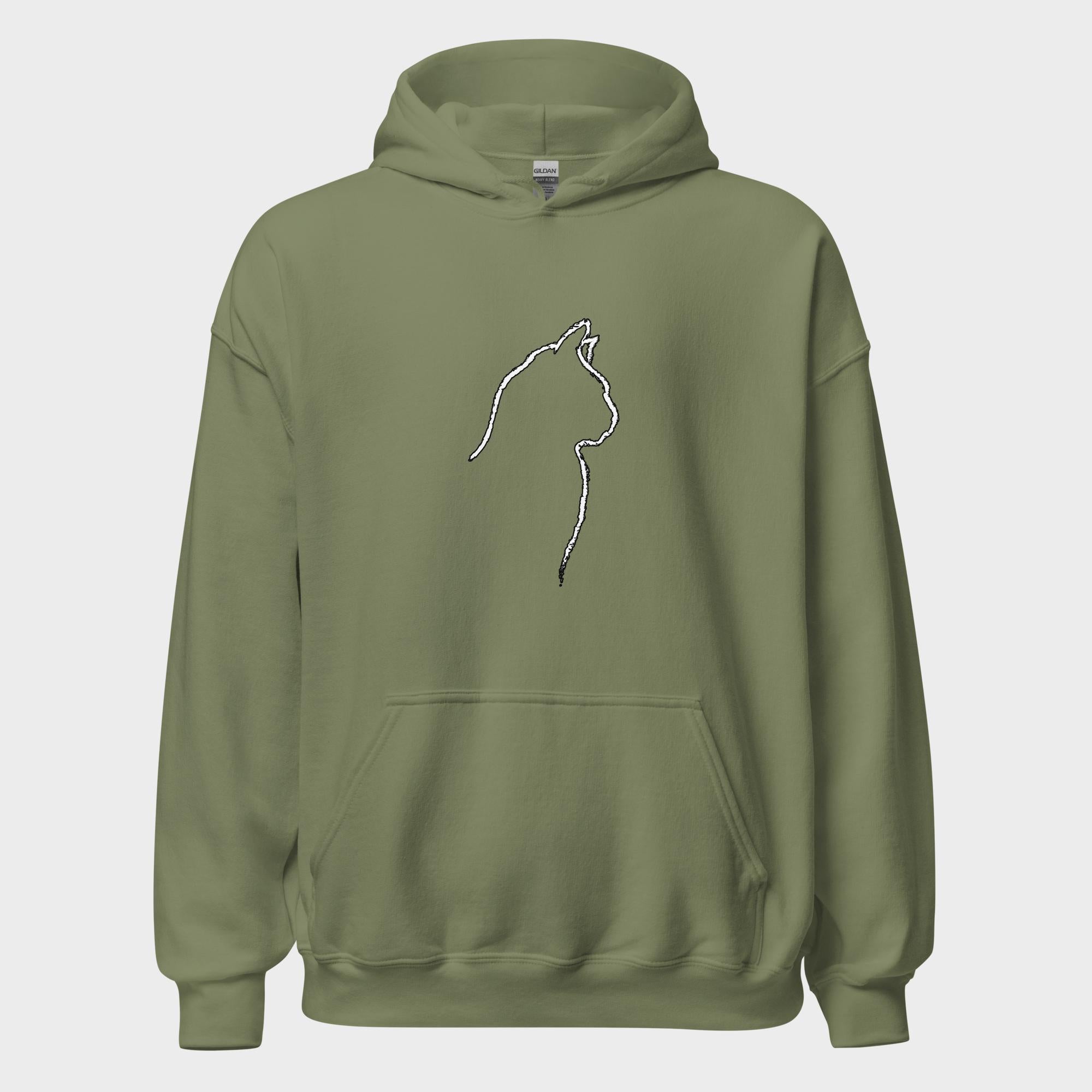 Cat Outline - Hoodie