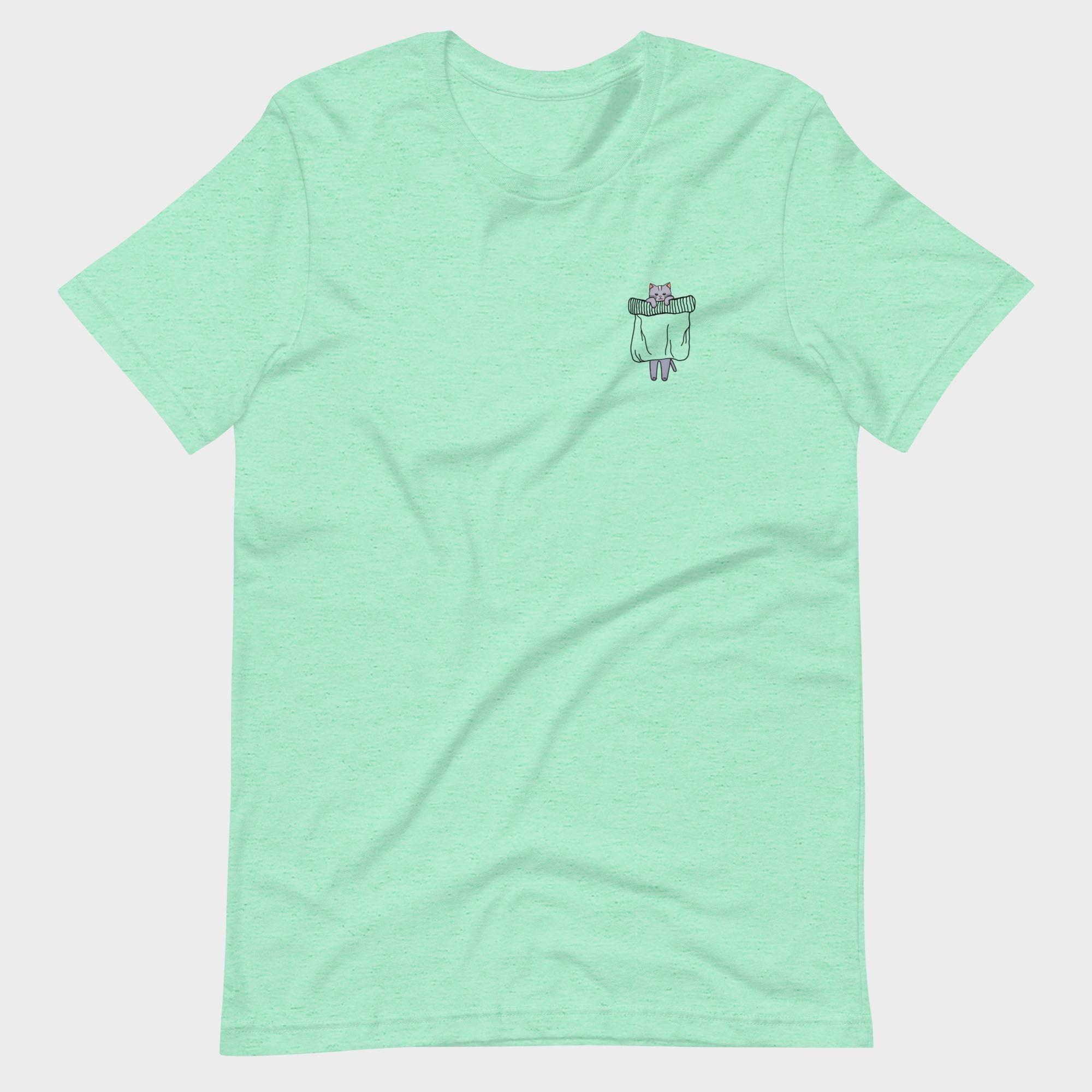 Hanging Pocket Cat - T-Shirt
