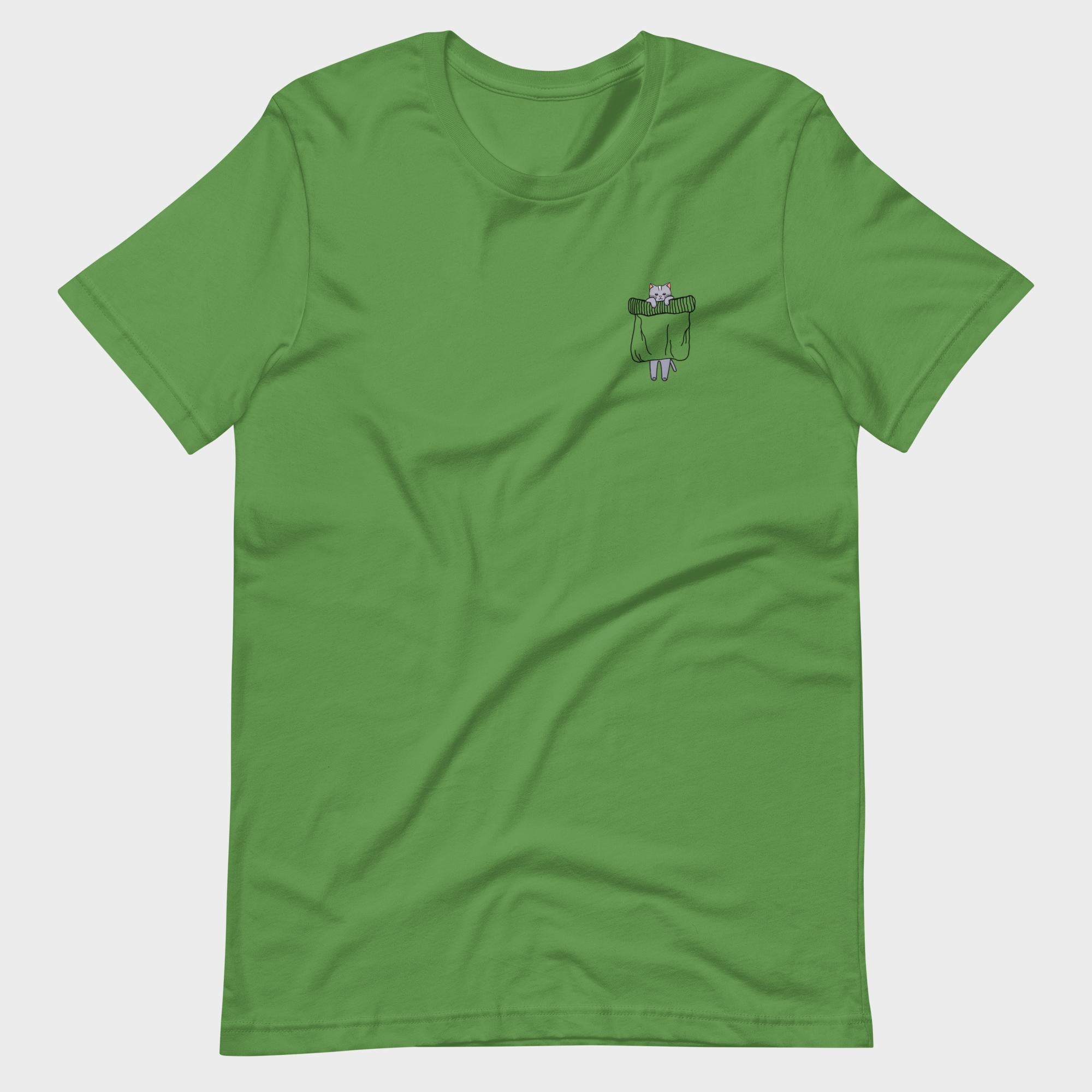 Hanging Pocket Cat - T-Shirt