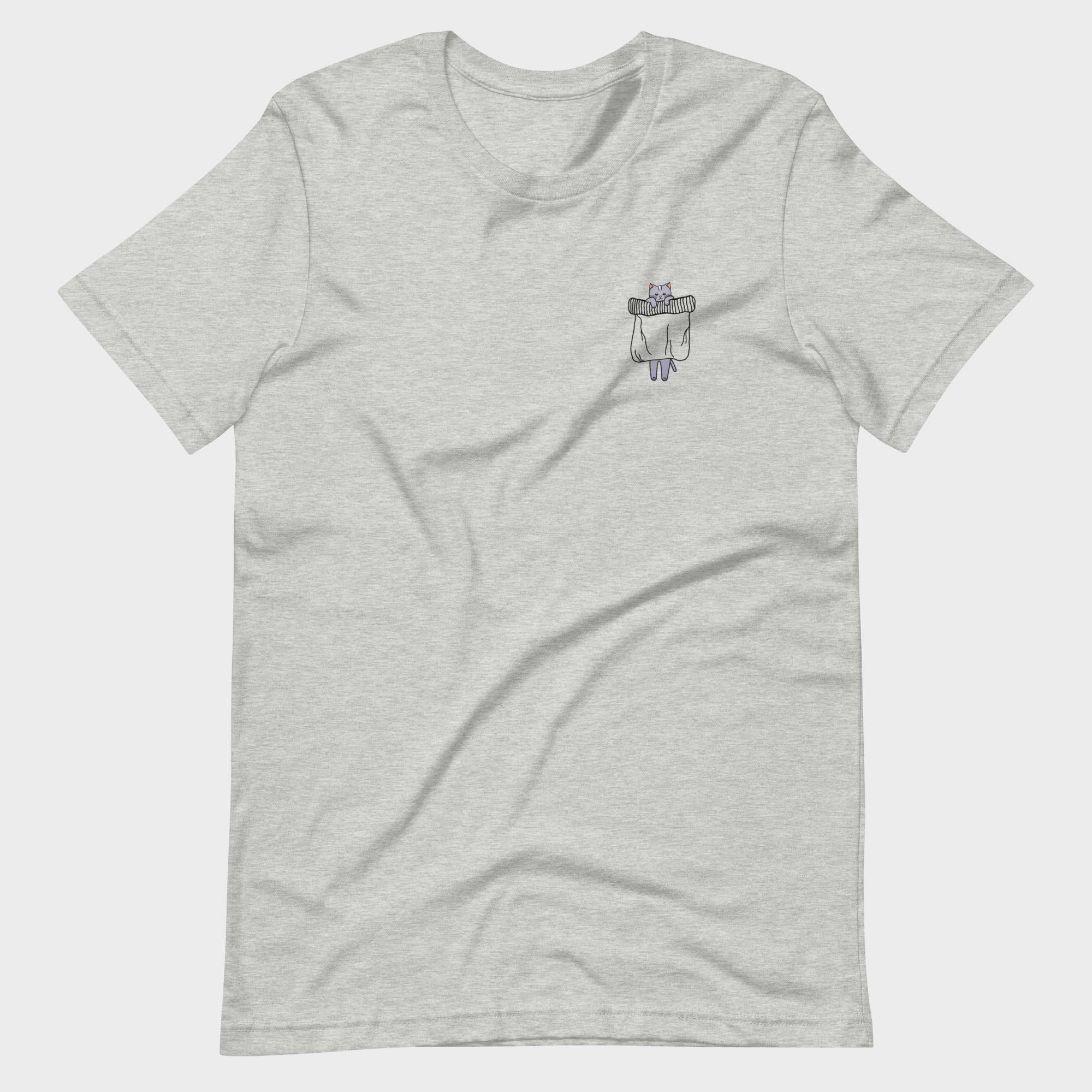 Hanging Pocket Cat - T-Shirt