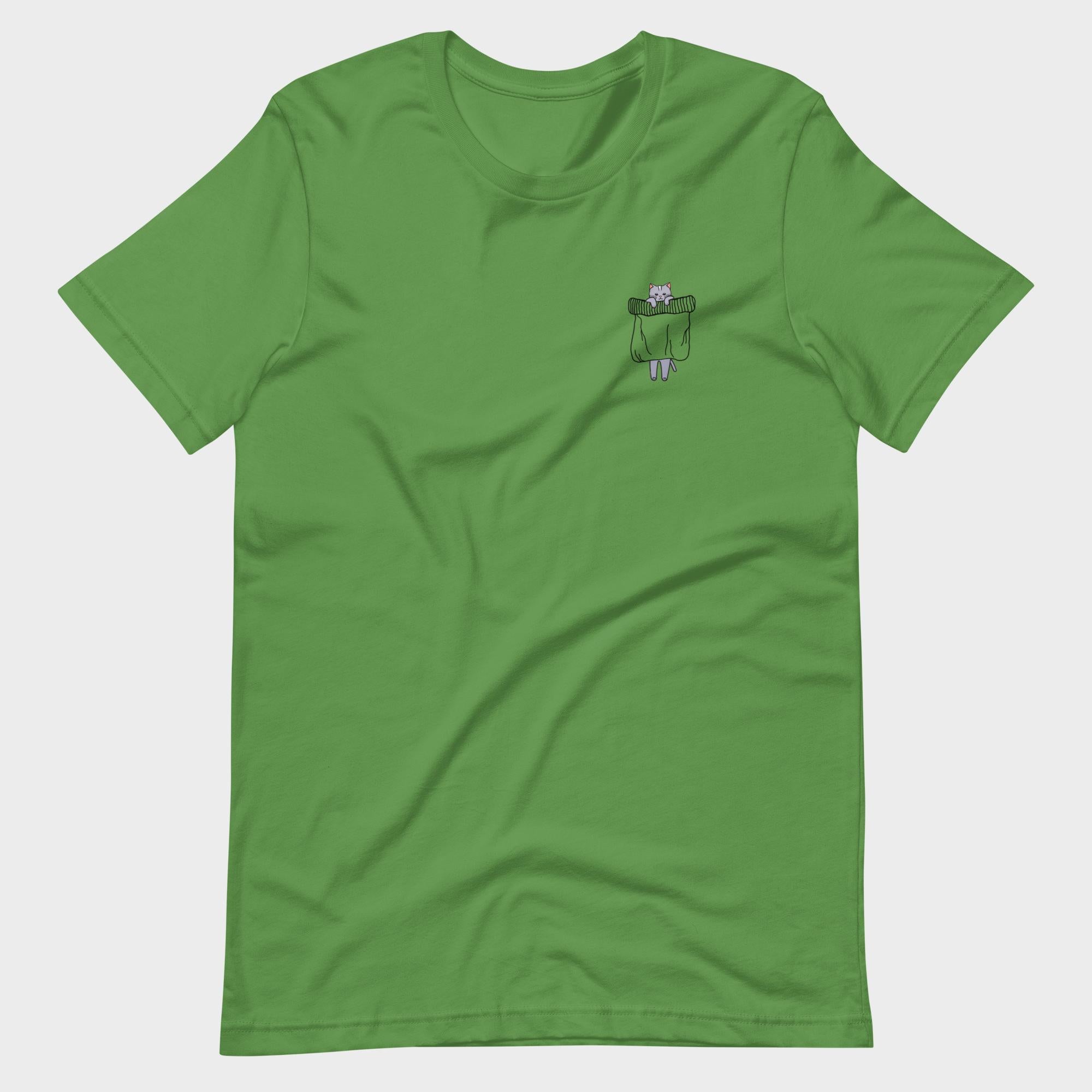 Hanging Pocket Cat - T-Shirt