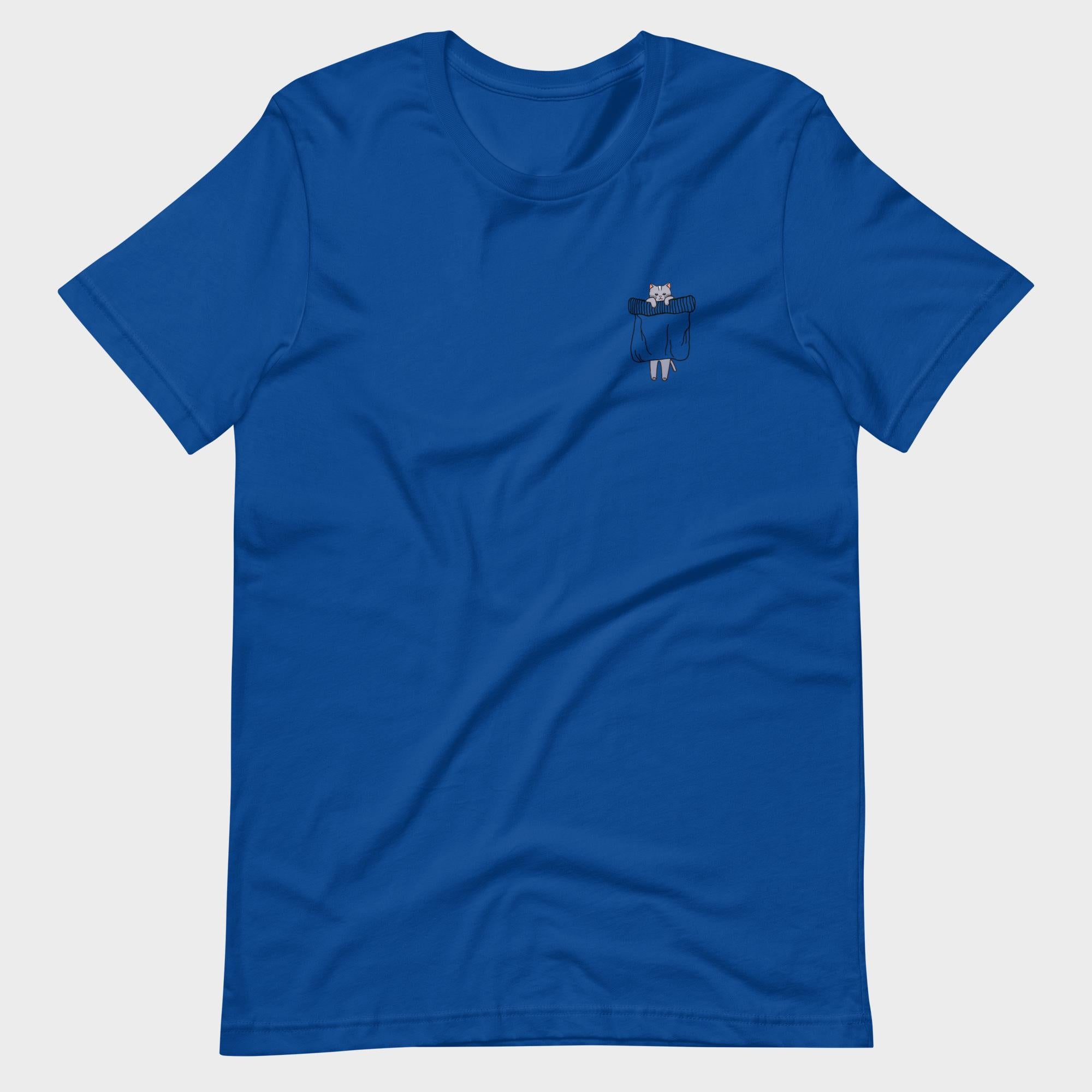 Hanging Pocket Cat - T-Shirt